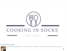 Tablet Screenshot of cookinginsocks.com
